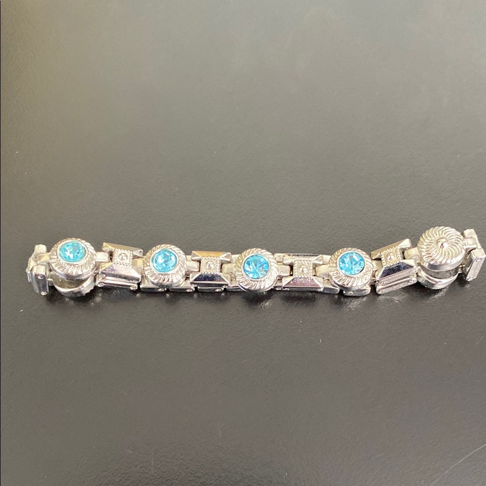 ❣️💙Silver Bracelet with Blue Accents